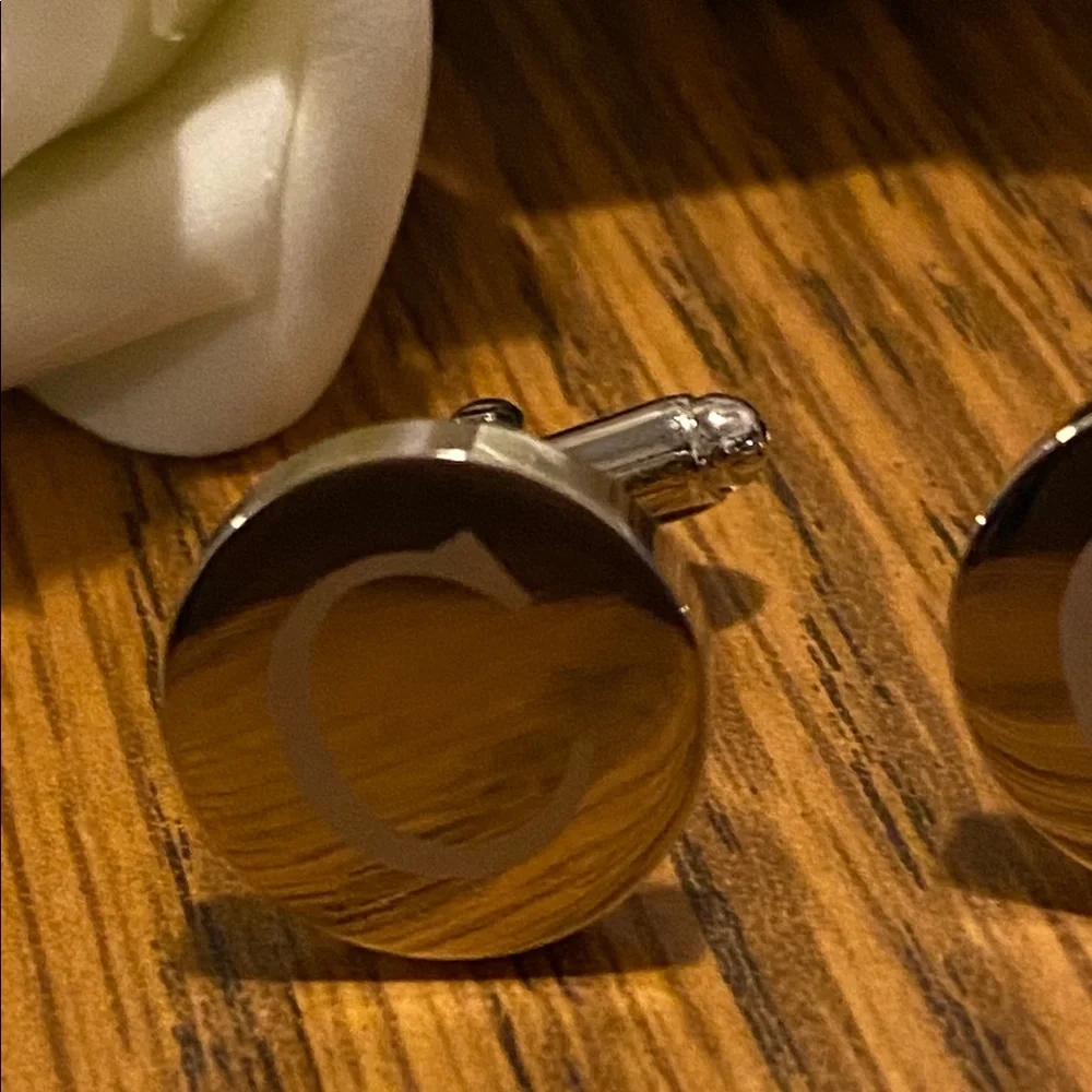 Brass Monogrammed Letter “C” Cufflinks